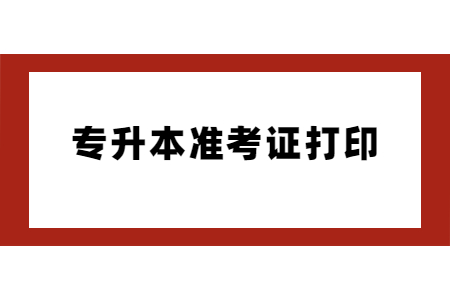 专升本准考证打印 